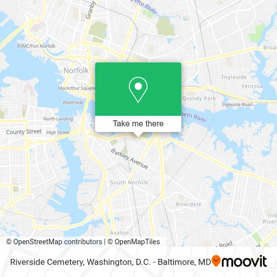 Riverside Cemetery map