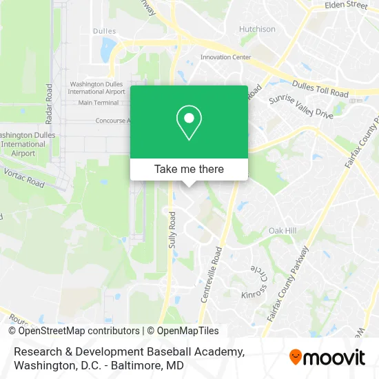 Research & Development Baseball Academy map