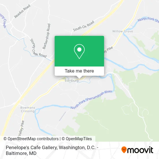 Penelope's Cafe Gallery map