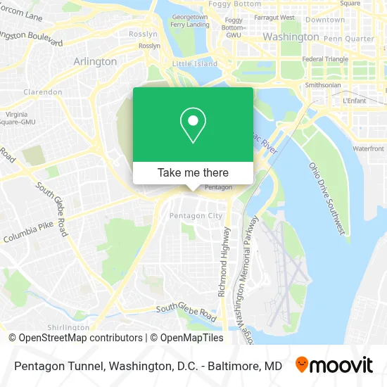 Pentagon Tunnel map