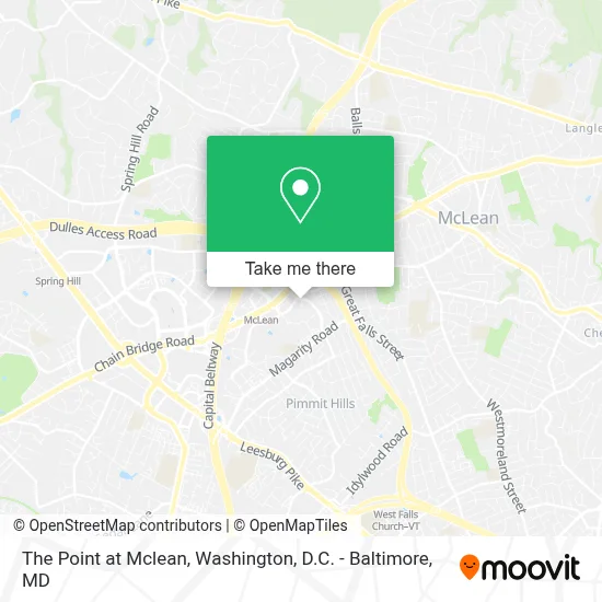 The Point at Mclean map
