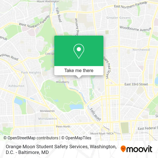 Orange Moon Student Safety Services map