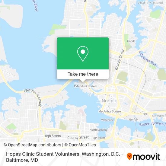 Hopes Clinic Student Volunteers map