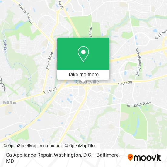 Sa Appliance Repair map