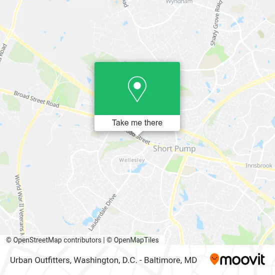 Urban Outfitters map
