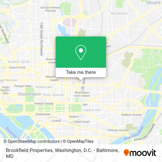 Brookfield Properties map
