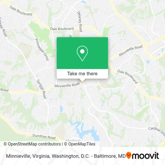 Minnieville, Virginia map
