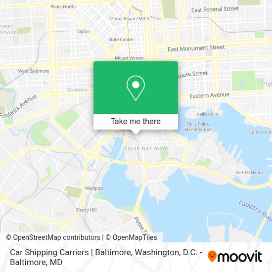 Car Shipping Carriers | Baltimore map