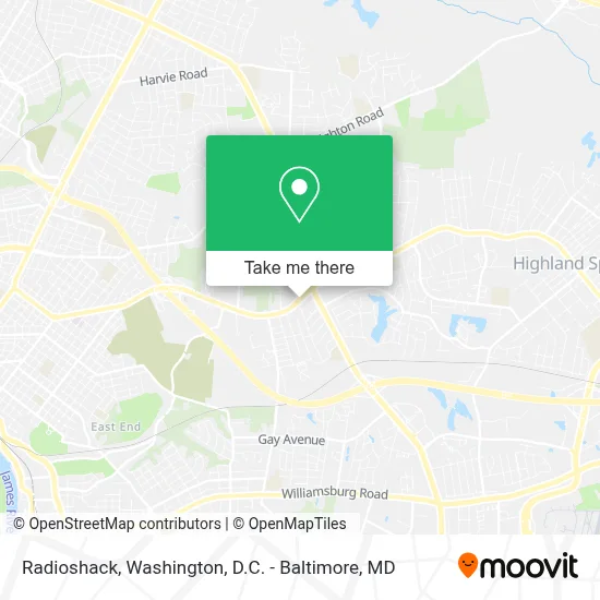 Radioshack map