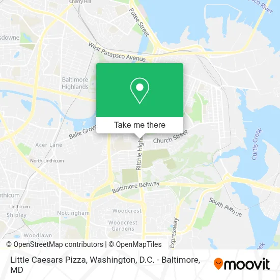 Little Caesars Pizza map