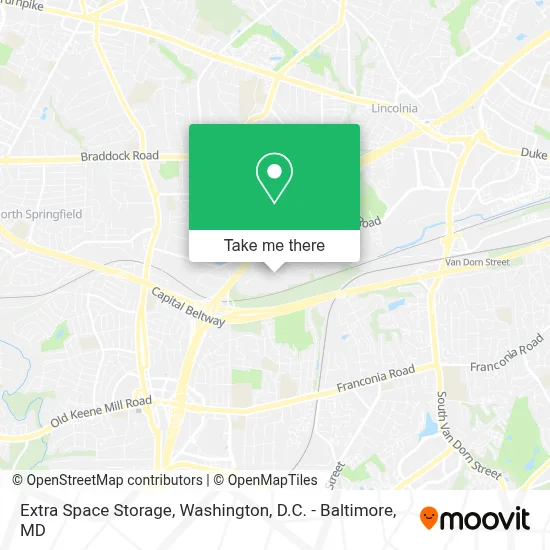 Extra Space Storage map