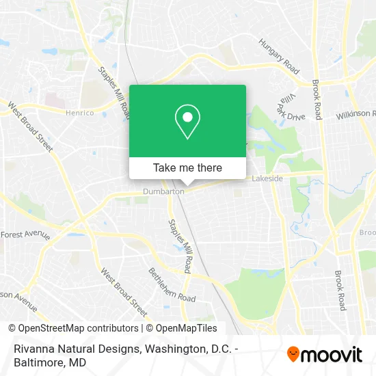Rivanna Natural Designs map