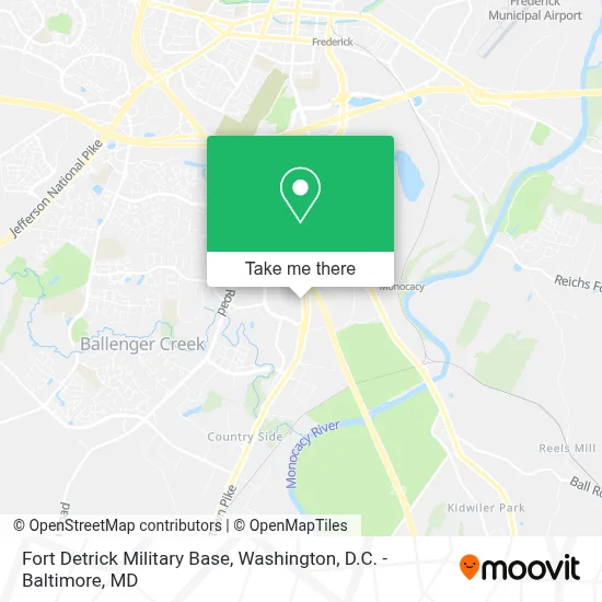 Fort Detrick Military Base map