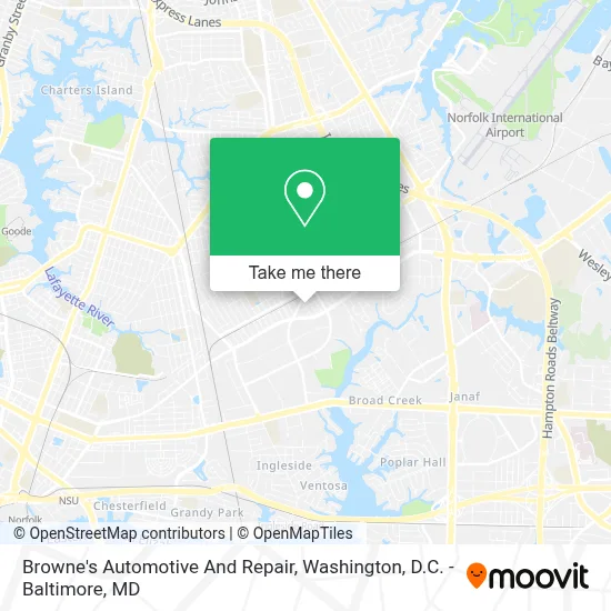 Browne's Automotive And Repair map