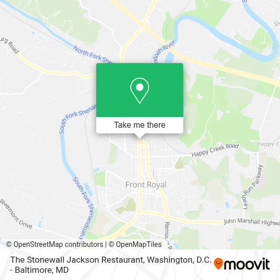 The Stonewall Jackson Restaurant map