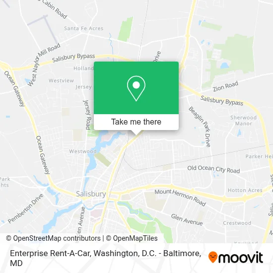 Enterprise Rent-A-Car map