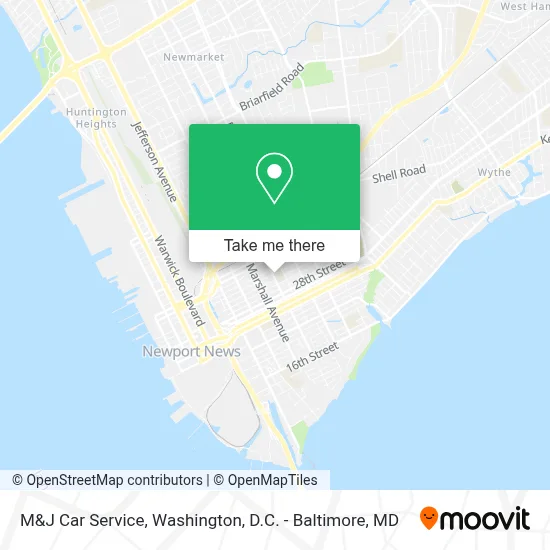 M&J Car Service map