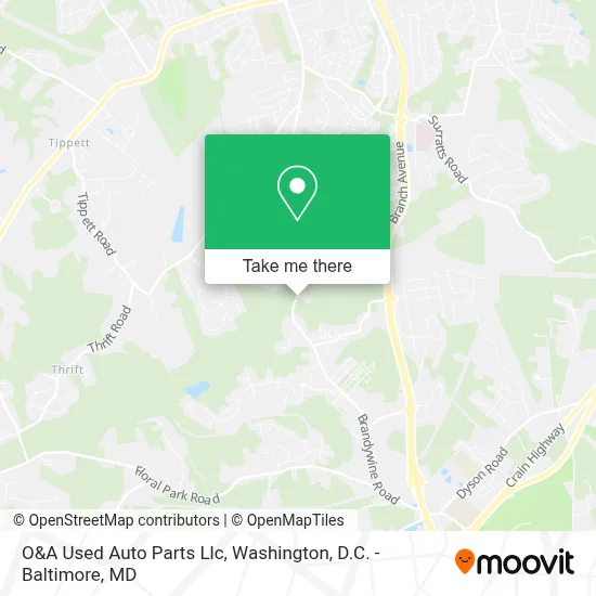 O&A Used Auto Parts Llc map