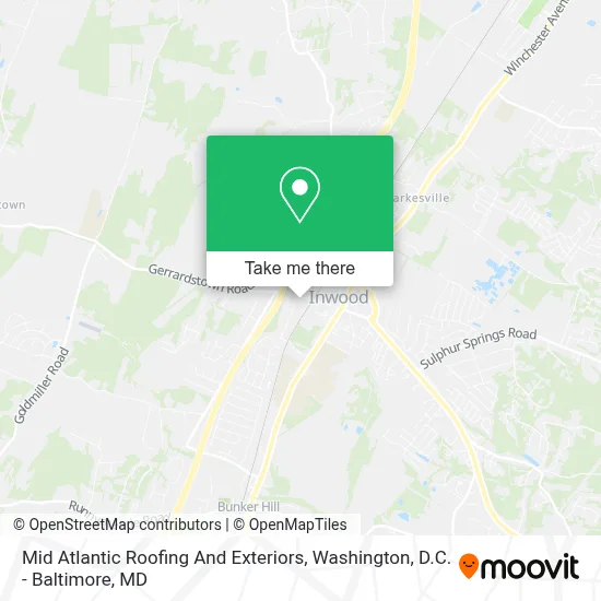 Mid Atlantic Roofing And Exteriors map