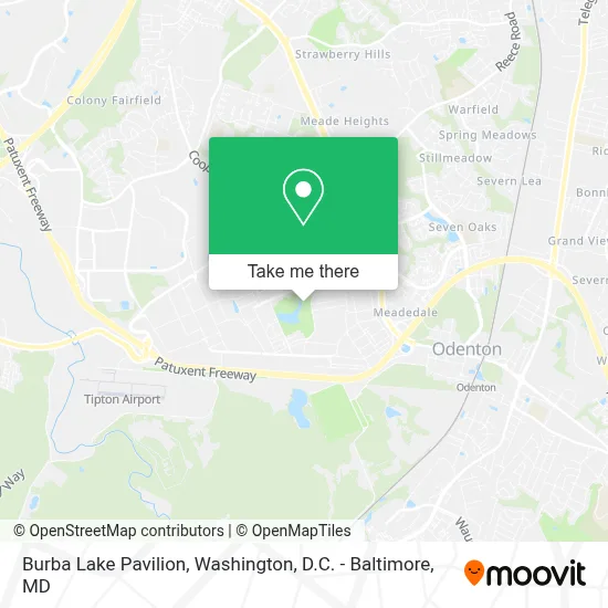 Burba Lake Pavilion map
