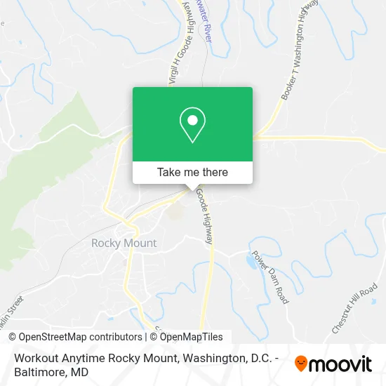 Workout Anytime Rocky Mount map