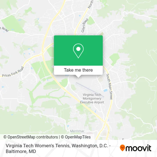 Virginia Tech Women's Tennis map