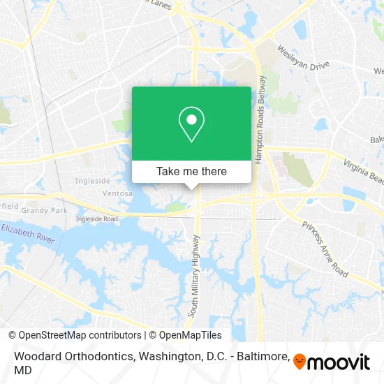 Woodard Orthodontics map