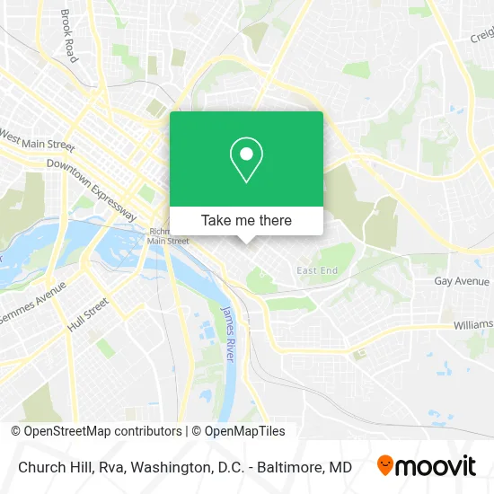 Church Hill, Rva map
