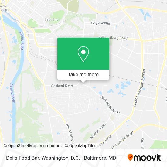 Dells Food Bar map