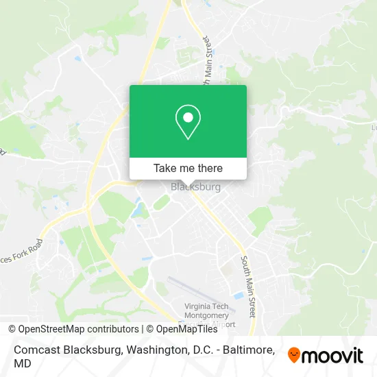 Comcast Blacksburg map