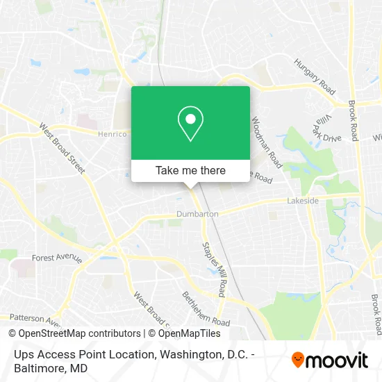 Ups Access Point Location map