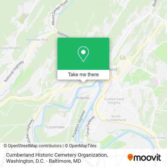 Cumberland Historic Cemetery Organization map