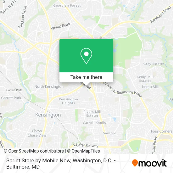 Sprint Store by Mobile Now map