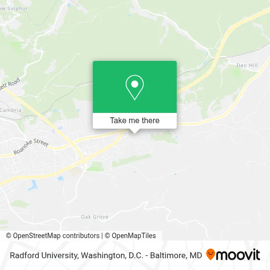 Radford University map