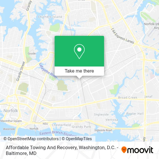 Affordable Towing And Recovery map