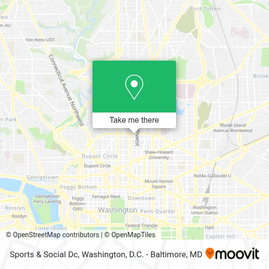 Sports & Social Dc map