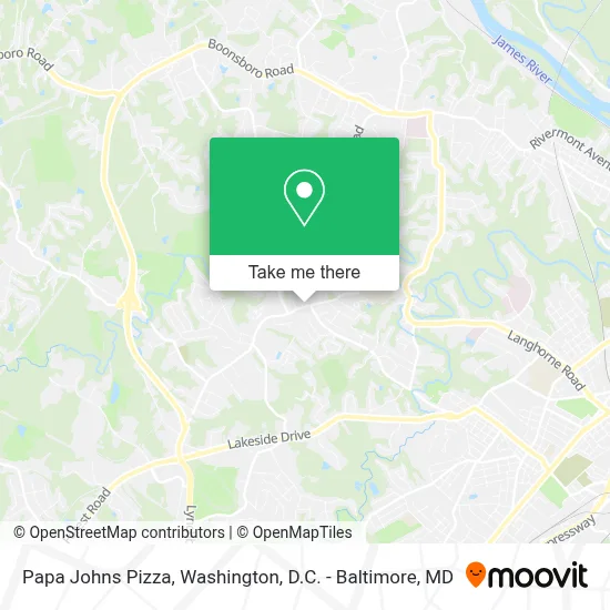 Papa Johns Pizza map