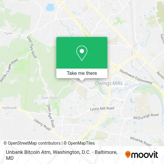 Unbank Bitcoin Atm map