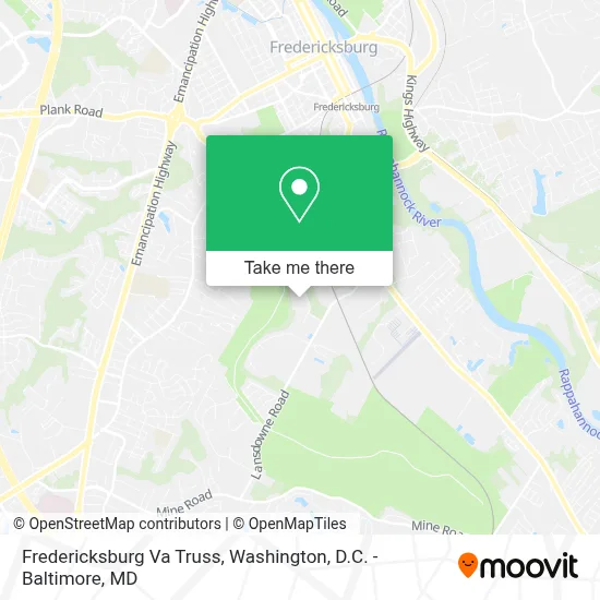 Fredericksburg Va Truss map