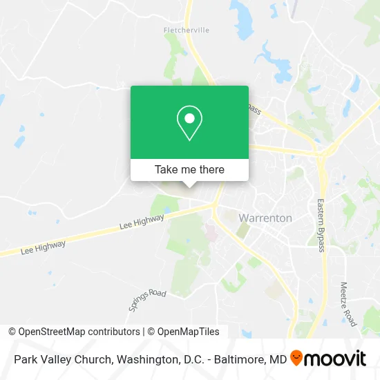 Park Valley Church map