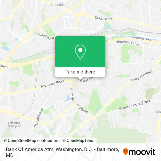 Bank Of America Atm map