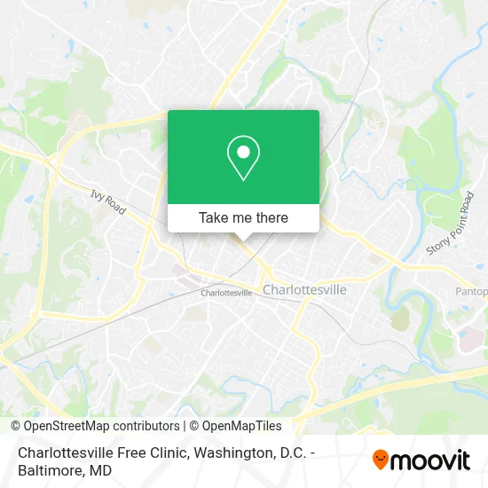 Charlottesville Free Clinic map