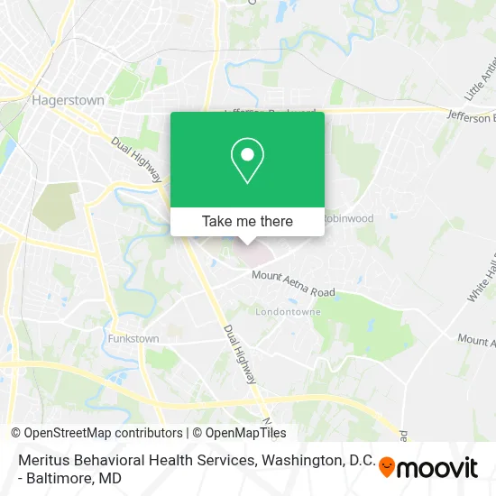Meritus Behavioral Health Services map