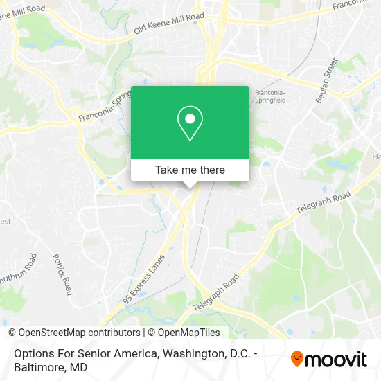 Options For Senior America map