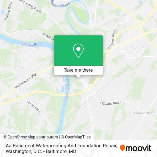 Aa Basement Waterproofing And Foundation Repair map