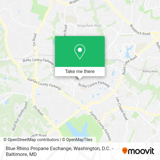 Blue Rhino Propane Exchange map