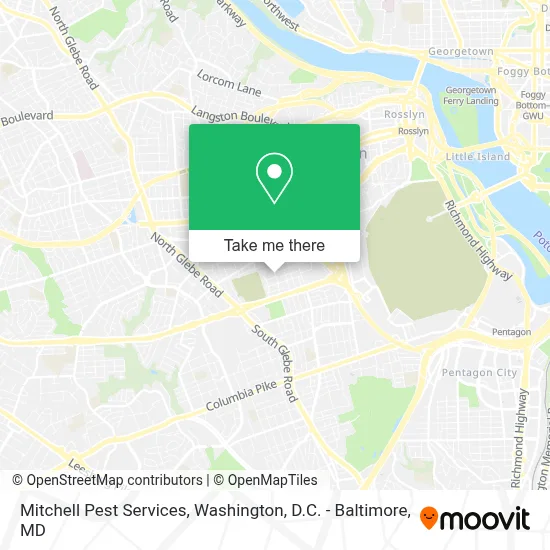 Mitchell Pest Services map