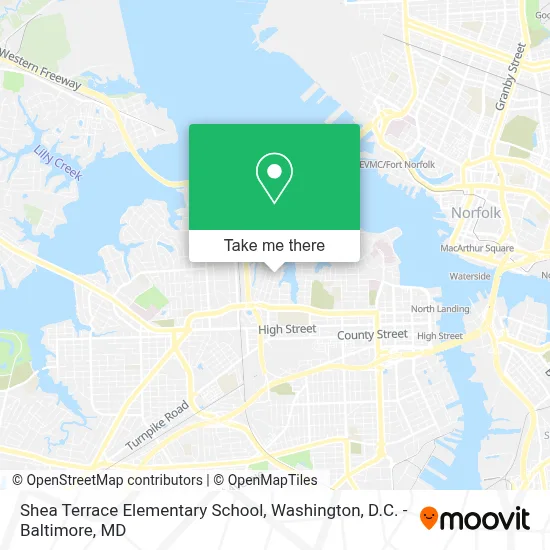 Shea Terrace Elementary School map