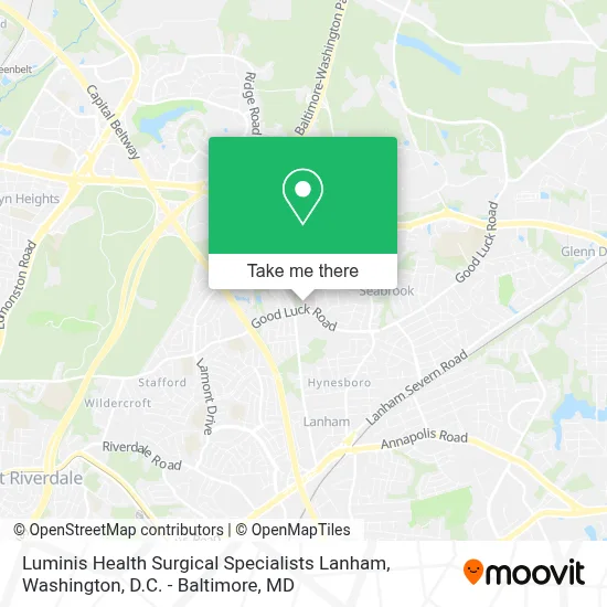Luminis Health Surgical Specialists Lanham map