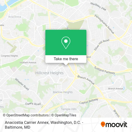 Anacostia Carrier Annex map